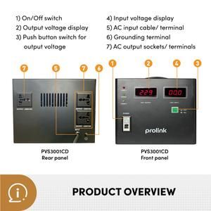 Stabilizer PROLINK PVS3001CD AVR Servo Motor Controlled 3000VA_3