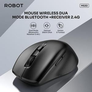 ROBOT M530 Mouse Wireless Dual Mode ( Bluetooth + Receiver 2.4G ) Silent Click 1_2