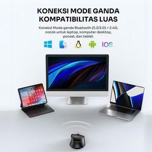 ROBOT M530 Mouse Wireless Dual Mode ( Bluetooth + Receiver 2.4G ) Silent Click 1_3