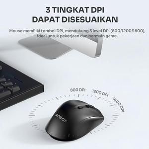 ROBOT M530 Mouse Wireless Dual Mode ( Bluetooth + Receiver 2.4G ) Silent Click 1_5