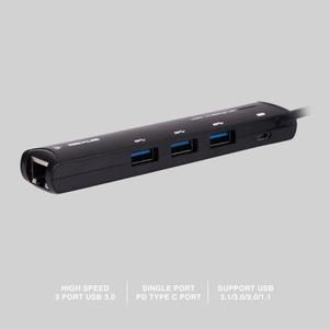 Rexus USB Hub 3.1 H345 4 Port + LAN RJ45 GigaBit + Converter Type C_3