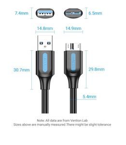 VENTION Kabel USB to Hardisk Male Black PVC Type 0.5M - Kabel Harddisk_4