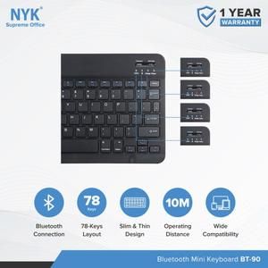 Mini Keyboard NYK Bluetooth BT 90 BLACK_3