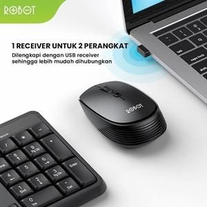 Keyboard & Mouse Robot KM3100 Portable Mini Wireless Set Combo-KM3100_2