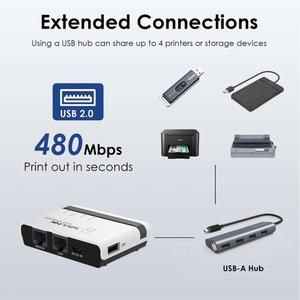 WAVLINK WL-NU516U1 WIRELES | WL-N7U2P11 USB 2.0 PRINT SERVER WIFI 2.4G 10/100Mbp_3