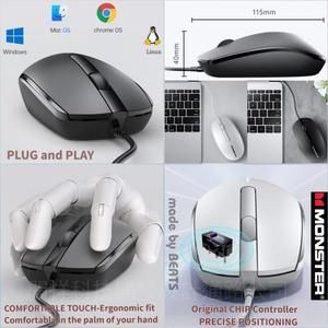 MOUSE MONSTER KM1 ERGONOMIC Wired Mouse USB AIRMARS KM-1 MOUSE_3