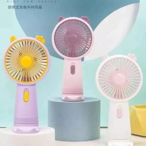 Kipas Angin Genggam Karakter LED Handy Mini Fan Portable Happy Funny_2