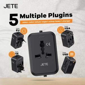 JETE CN1 Universal Travel Adaptor Dual USB Charger Adapter USA/EU/UK - CN 1_2