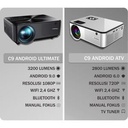 Proyektor Cheerlux C9 Android Wifi ULTIMATE 1080P 3200 Lumen Projector_3