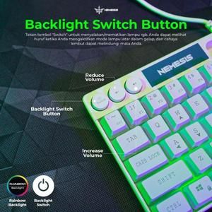 Keyboard mini RGB with stand holder NYK Nemesis ERIS K-06 K06_2