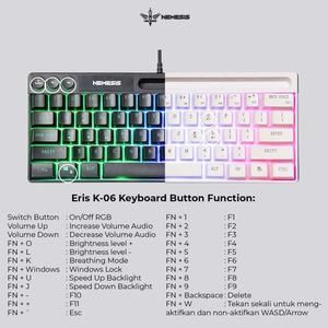 Keyboard mini RGB with stand holder NYK Nemesis ERIS K-06 K06_4