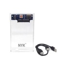 Casing SSD / HDD NYK Atom - HDD SSD 2.5" Sata USB 2.0 Transparan_2