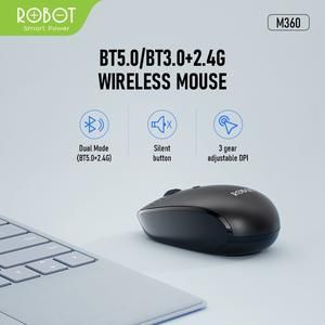 Robot Mouse Wireless & Bluetooth M 360 5.0 Dual Mode M360 Silent Klik_2
