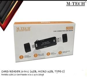 CARD READER MTECH CR30 USB C MICRO USB 3 IN 1 SD CARD OTG 3.0 CR-30_3