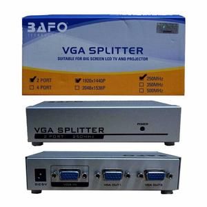 Bafo VGA Splitter 2 Port + Adaptor 250mhz / splitter 1-2 port / 2 port_2