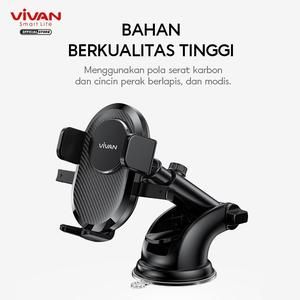 VIVAN CHS12 / CHS-12 Car Holder Dudukan HP Universal Rotasi Auto Lock_2