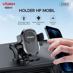 VIVAN CHS12 / CHS-12 Car Holder Dudukan HP Universal Rotasi Auto Lock_4