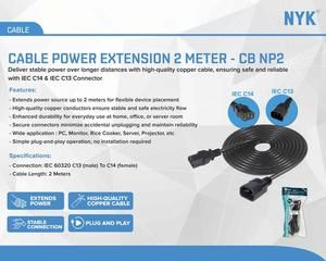 Kabel Power Extension NYK 2 Meter CB NP2 Copper High Quality C13 C14 - Perpanjan_2