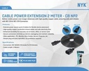 Kabel Power Extension NYK 2 Meter CB NP2 Copper High Quality C13 C14 - Perpanjan_2