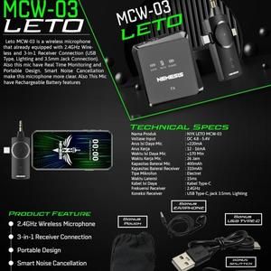 NYK Microphone Wireless MCW03 Clip On 3 in 1 Nemesis LETO MCW-03_2