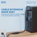 Kabel Power Extension NYK 2 Meter CB NP2 Copper High Quality C13 C14 - Perpanjan_5