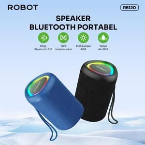 ROBOT Speaker RB120 / RB-120 Bluetooth 5.3 RGB Waterproof IPX4 1200mAH Portable_2
