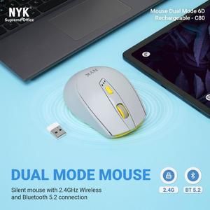 Mouse NYK C80 / C-80 Dual Mode Wireless + Bluetooth Rechargeable_2