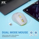 Mouse NYK C80 / C-80 Dual Mode Wireless + Bluetooth Rechargeable_2