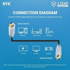 Kabel HDMI Fiber Optic NYK UHD 2160 4K High Quality_4