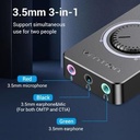 VENTION Sound Card USB 2.0 with Microphone Input and Volume Control 1Meter_2