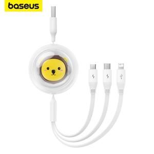 Baseus Retract Kabel 3 in 1 Micro Type C Lightning iPhone Leo Retractable Baseus_2