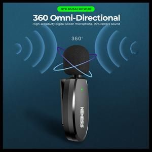 NYK Mic Wireless MCW 02 / MCW02 NC Wireless Clip On Microphone_3