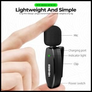 NYK Mic Wireless MCW 02 / MCW02 NC Wireless Clip On Microphone_4