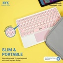 NYK K-60 Keyboard Bluetooth Slim Mini Touchpad NYK K60 (with trackpad)_3