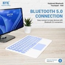 NYK K-60 Keyboard Bluetooth Slim Mini Touchpad NYK K60 (with trackpad)_4