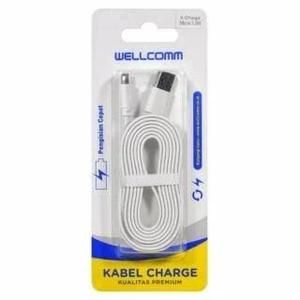 Kabel Data Wellcome 1.5 Meter Usb Micro 1.5M 3A Ecer Kabel Flat Micro_2