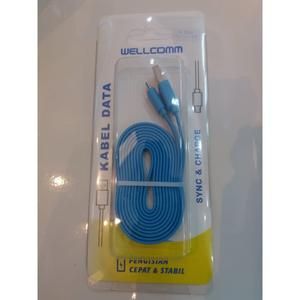 Kabel Data Wellcome 1.5 Meter Usb Micro 1.5M 3A Ecer Kabel Flat Micro_4