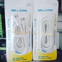 Kabel Data Wellcome 2 Meter Usb Micro 2M 3A Ecer Kabel Flat Micro_2