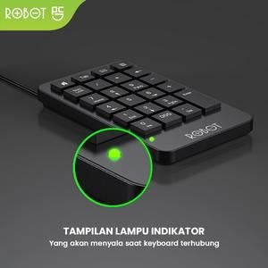 ROBOT Keyboard Numerik RK-01 / RK01 Wired Numeric Keypad Black_5
