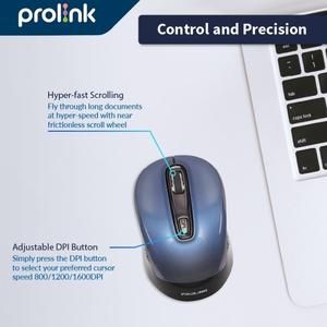 Mouse Prolink PMW6008 Mouse Wireless 1600dpi 4Buttons_3