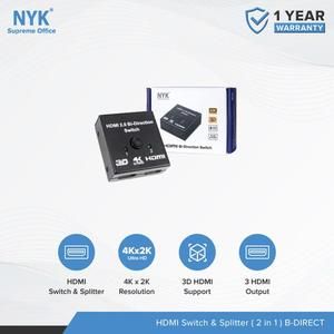 NYK HDMI Switch & Splitter 2 in 1 Bi Direct 4Kx2K 2 Port_2