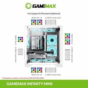 Casing Gamemax Infinity Mini ITX PC Gaming Case with 2 Tempered Glass_3