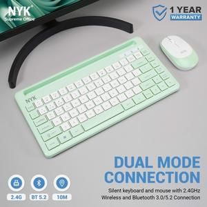 NYK Keyboard Mouse K50 / K-50 Dual Mode Wireless & Bluetooth Stand_4