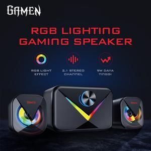 GAMEN Multimedia Speaker Gaming GS-10 / GS10 Subwoofer with RGB Lights_3