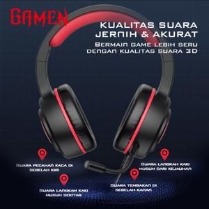 Headset Gaming Gamen GH-100 / GH100 Gaming Headphone_5