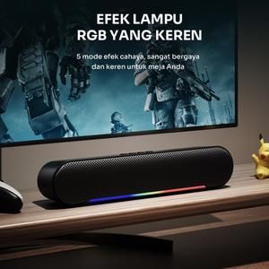 ROBOT RB290 Bluetooth Speaker Komputer RGB RB-290 Dua Speaker 10W_3