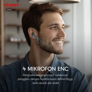 VIVAN T-660NC Earphones TWS Liberty Bluetooth 5.3 New Vivan T660NC_5