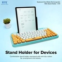 NYK K-70 Keyboard Bluetooth Wireles Stand Holder Round Keycaps NYK K70_2