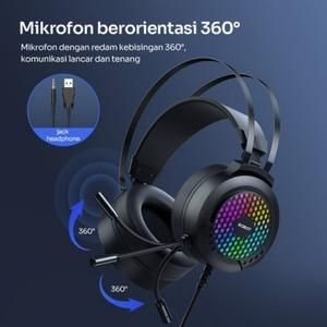 Headphone Headset ROBOT RH-G30 / RHG30 3.5MM RGB Gaming Headset Gamer_2