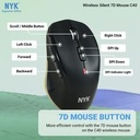 Mouse NYK Wireless C40 7D Silent Click Power Saving - Mouse NYK C 40_4